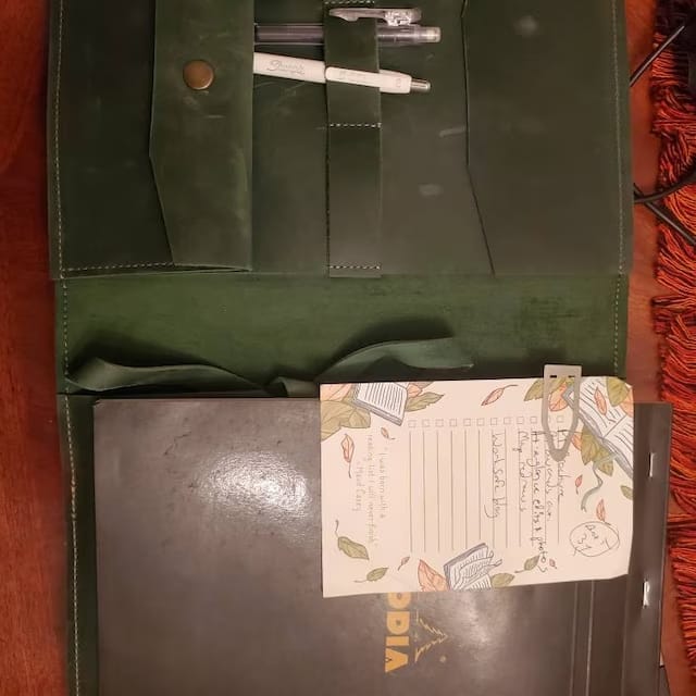 Customer photo review of Leather Custom Sketchbook
