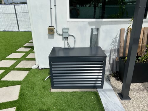 Customer photo review of Mini-Split AC Cover - Charcoal