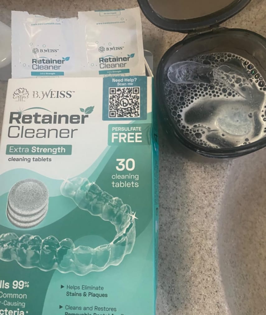 Customer photo review of Daily Retainer & Aligner Cleaner Tablets mint scented
