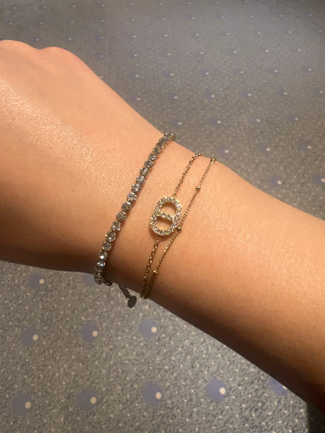 Customer photo review of Hi-Life Tennis Armband 14K Vergoldet