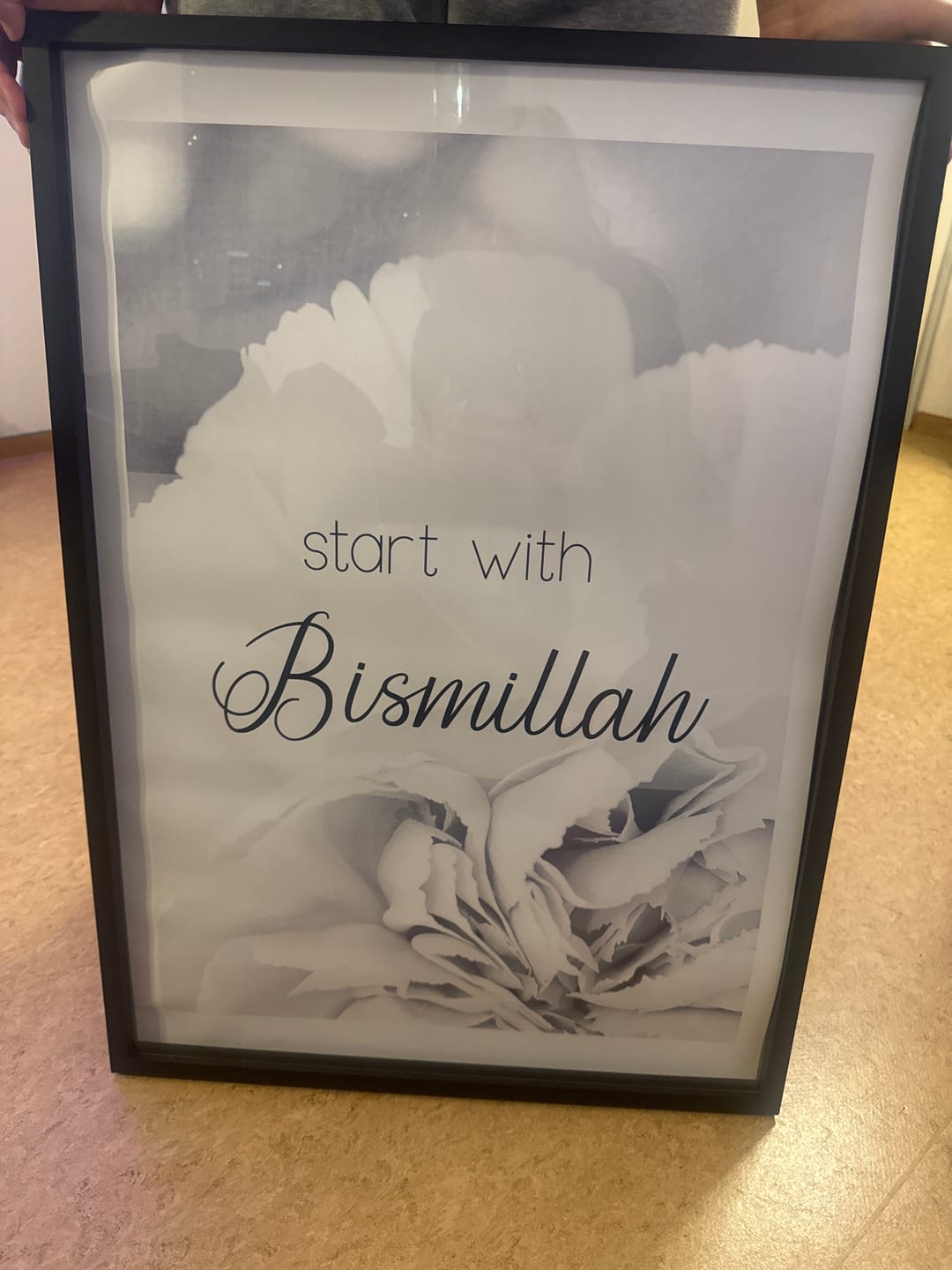 Customer photo review of Start with Bismillah - rosa, weiß oder beige