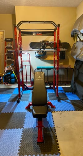 Customer photo review of MAJOR FITNESS All-In-One Home Gym Power Rack F16