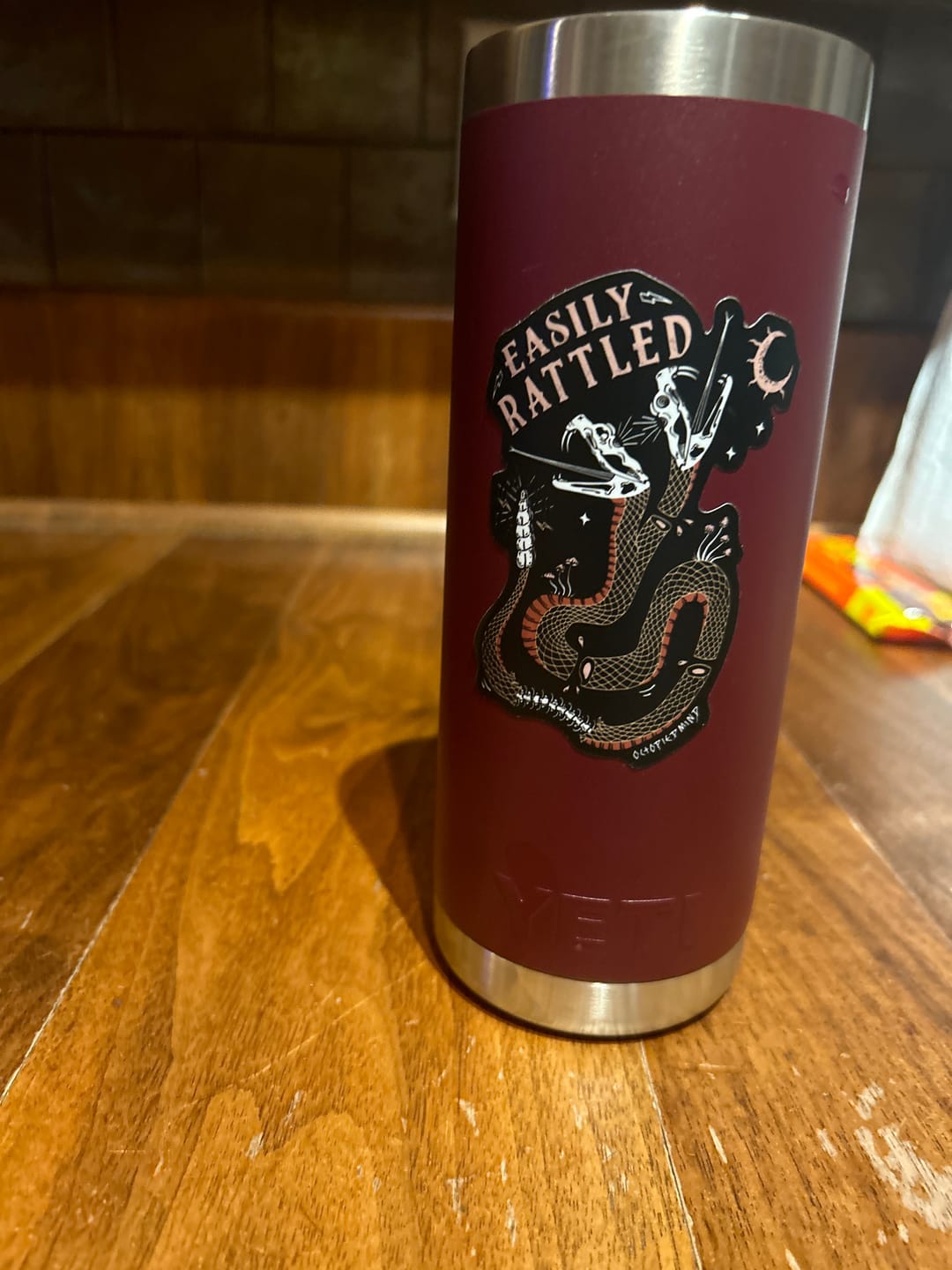 Customer photo review of Easily Rattled Sticker