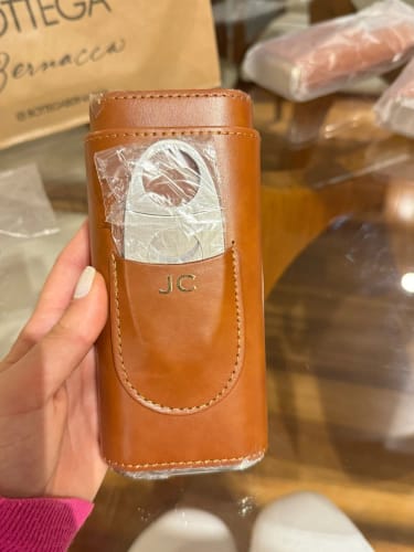 Customer photo review of Personalized Cigar Case and Cutter - Groomsmen Gift