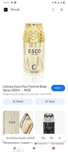 Customer photo review of Camara Esco Pour Femme Body Spray 250ml