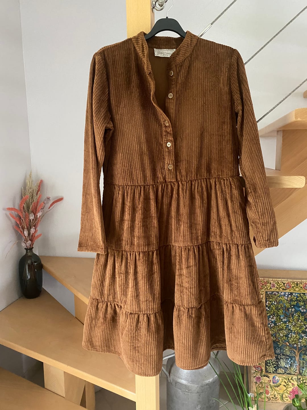 Customer photo review of Robe Bella - velours côtelé camel