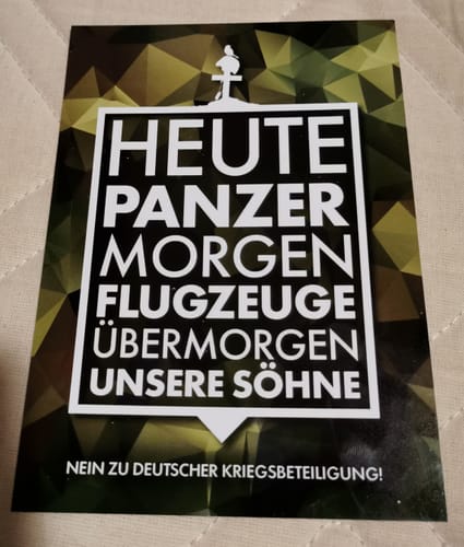 Customer photo review of STICKER / AUFKLEBER (10 STK.) • HEUTE PANZER, ÜBERMORGEN UNSERE SÖHNE