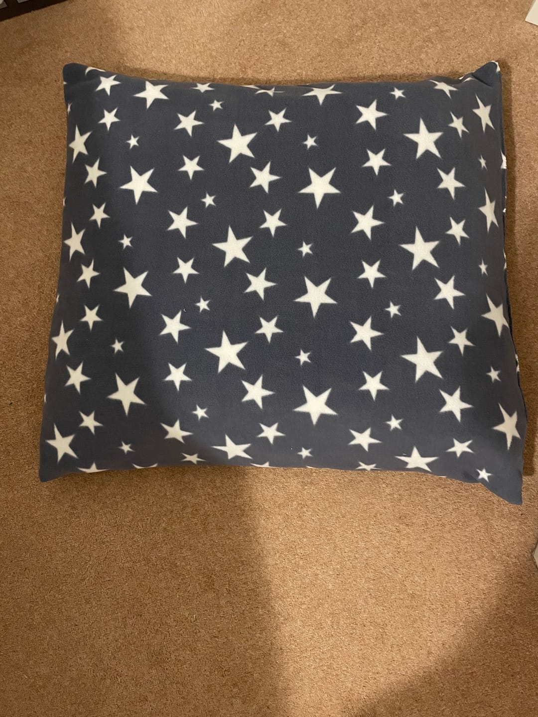 Customer photo review of White Stars Anti Pill Polar Fleece Fabric