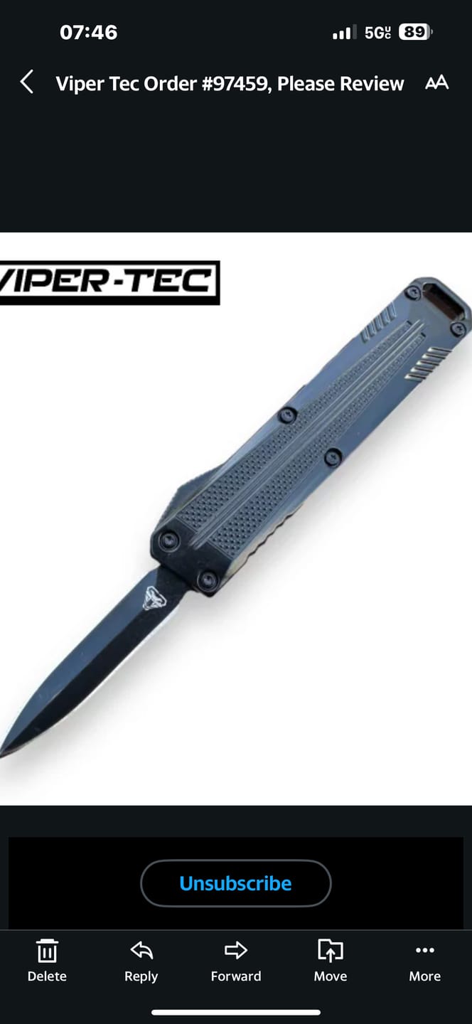Customer photo review of VT Mini Stinger OTF Knife