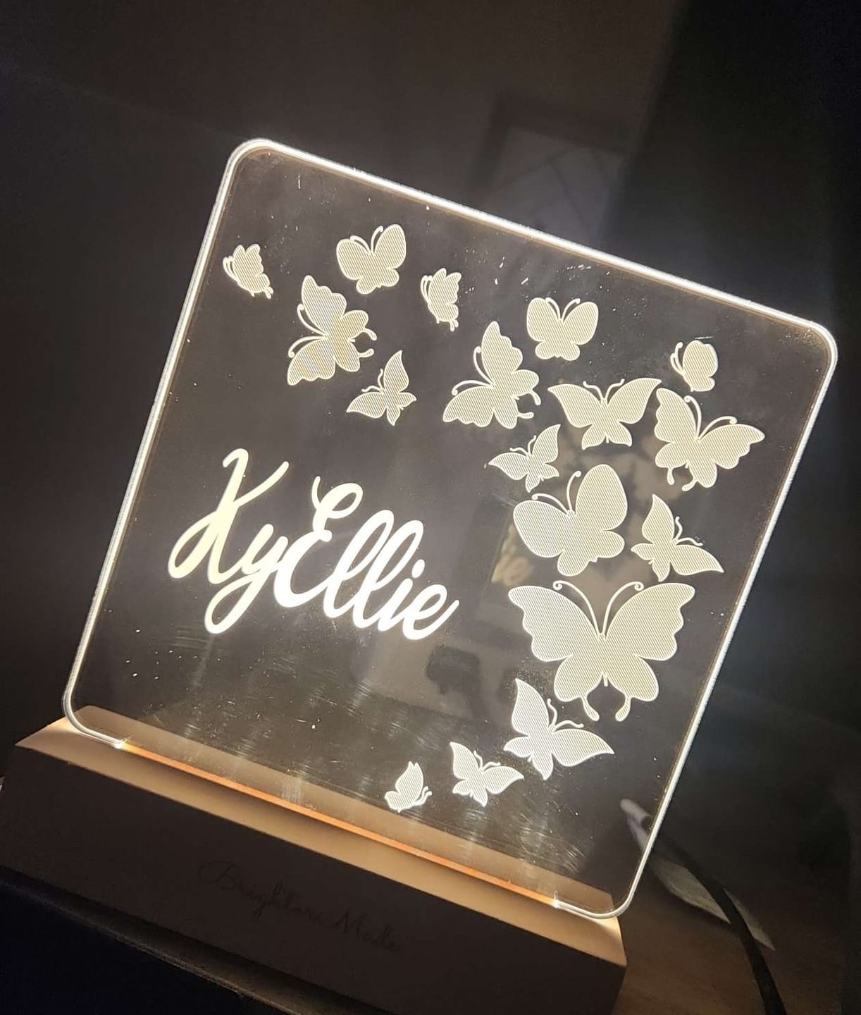 Customer photo review of Butterflies - Personalized Night Light