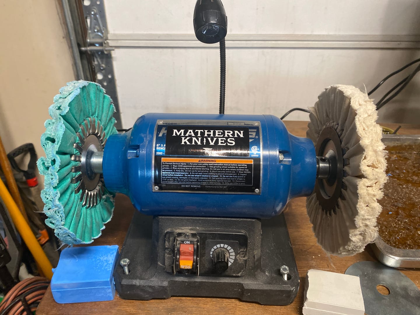 Customer photo review of 8" X 5/8 Arbor Mill Treated Airway Buffing Wheels