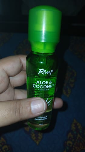 Customer photo review of Aloe Vera Coconut Hair 
Serum 40ml