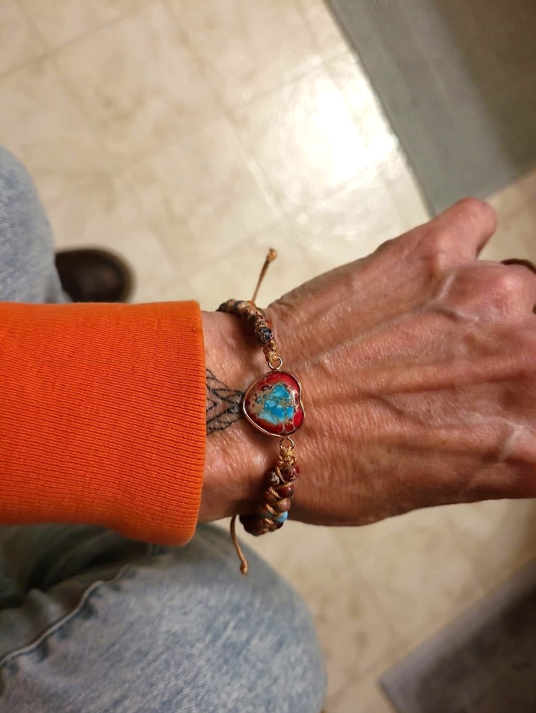Customer photo review of Passionate Heart Jasper Bracelet