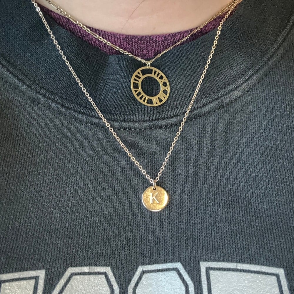 Customer photo review of Roman Numeral Necklace