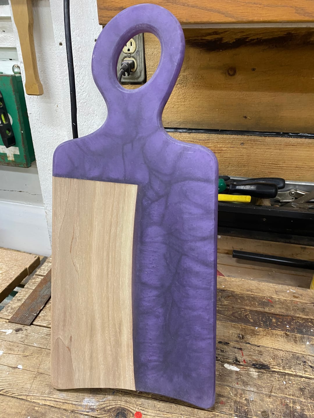 Customer photo review of 18x8.5x1" Amoeba Charcuterie Board Silicone Mold - Small Serving Board Mold