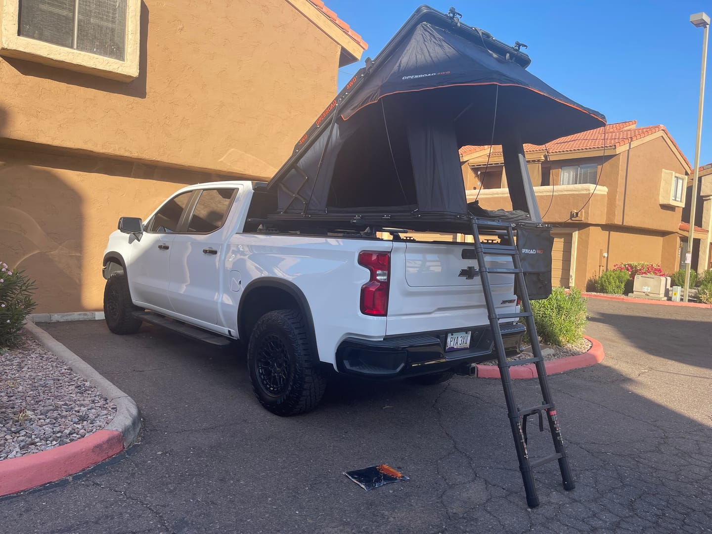 Customer photo review of OPENROAD Aluminum Hard Shell Roof Top Tent-PeakRoof LT V2 Series