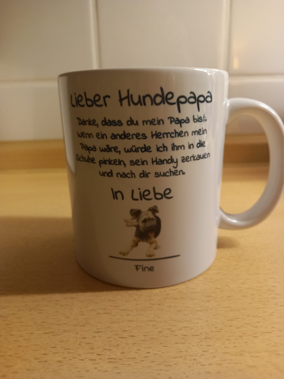 Customer photo review of Lieber Hundepapa - Individuelle Tasse