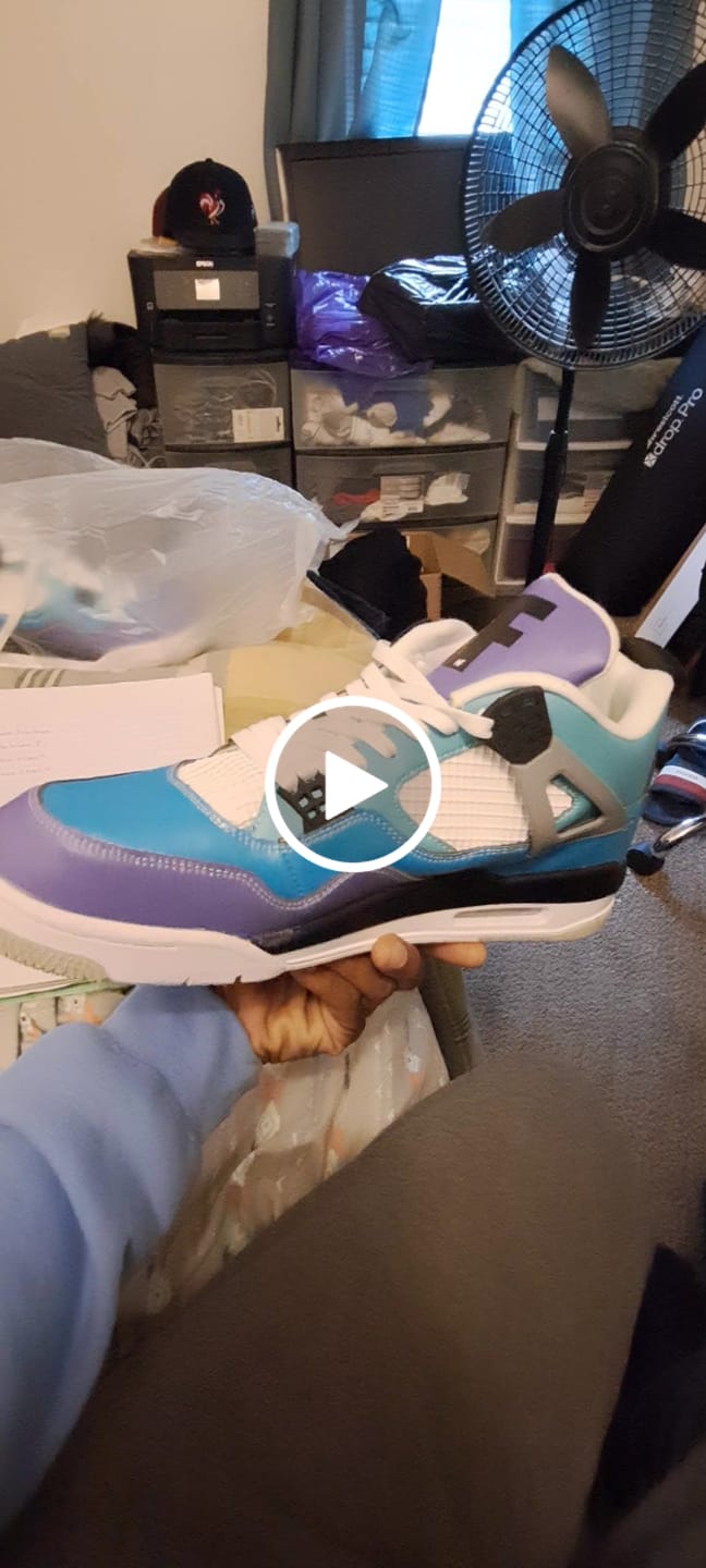 Customer video review of Personalized Sneakers, Custom Sneakers, Put name or business name on it, AJ4-C04200