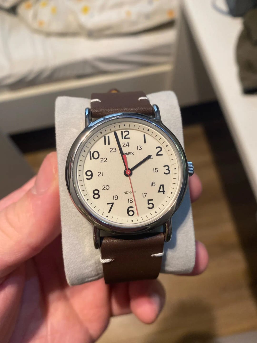 Customer photo review of Samsung Galaxy Watch Leather Band - Premium Classic Design