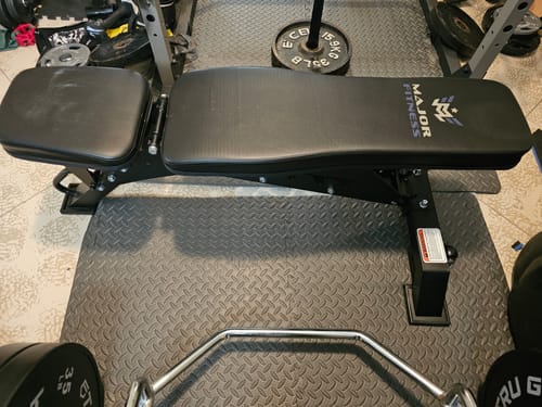 Customer photo review of Major Fitness Adjustable Bench | 1300Lbs Capacity Weight Bench PLT01