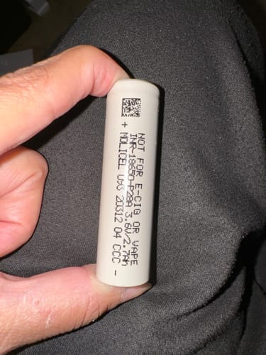 Customer photo review of Molicel P28A 18650 2800mAh 35A Battery