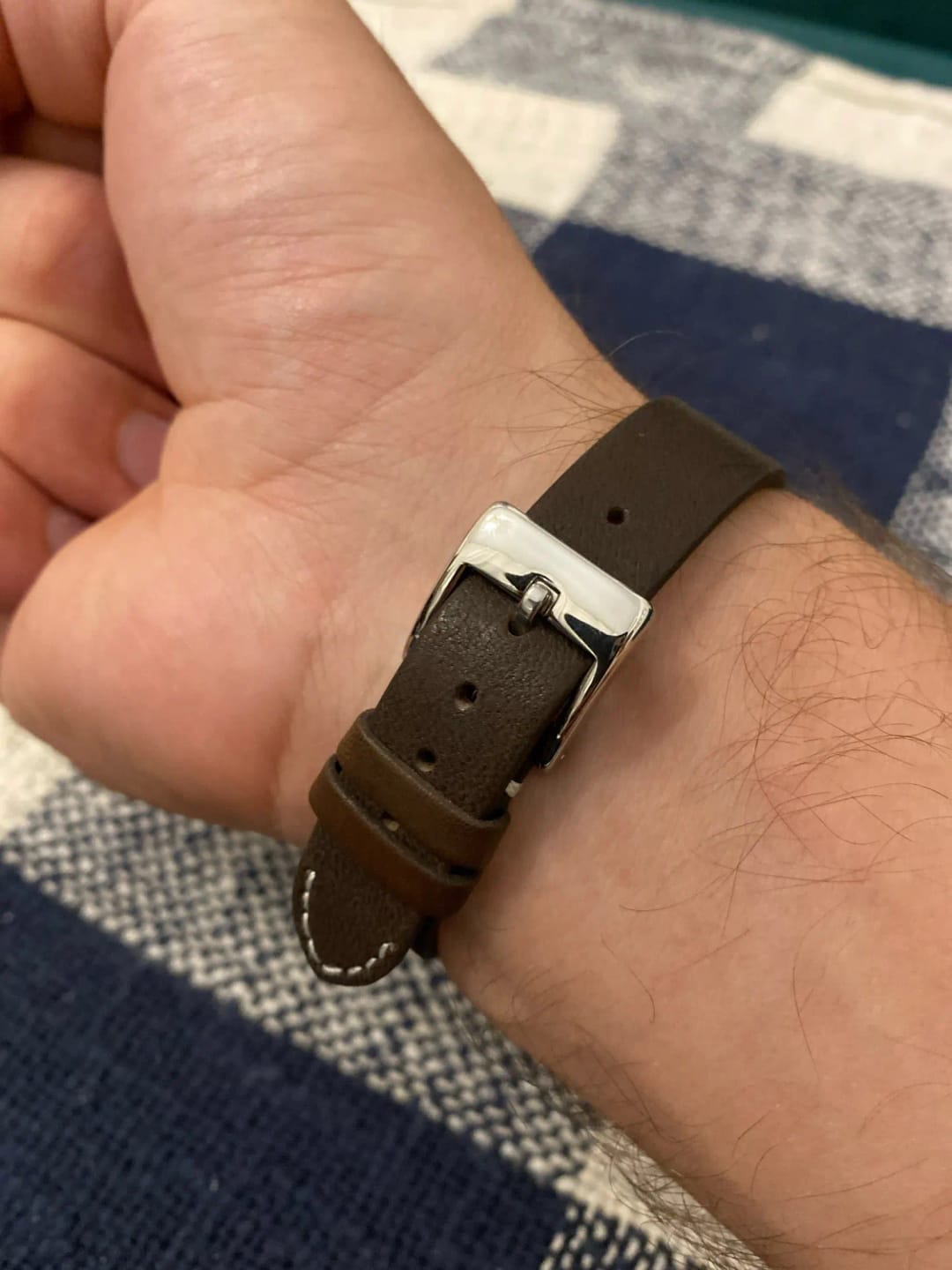 Customer photo review of Samsung Galaxy Watch Leather Band - Premium Classic Design