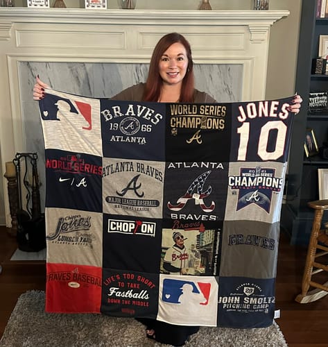 T-shirt quilt featuring atlanta braves by Stacy from FL