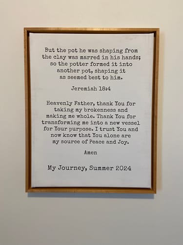 Customer photo review of Custom Text on Canvas Wall Art for Personalized Gifts