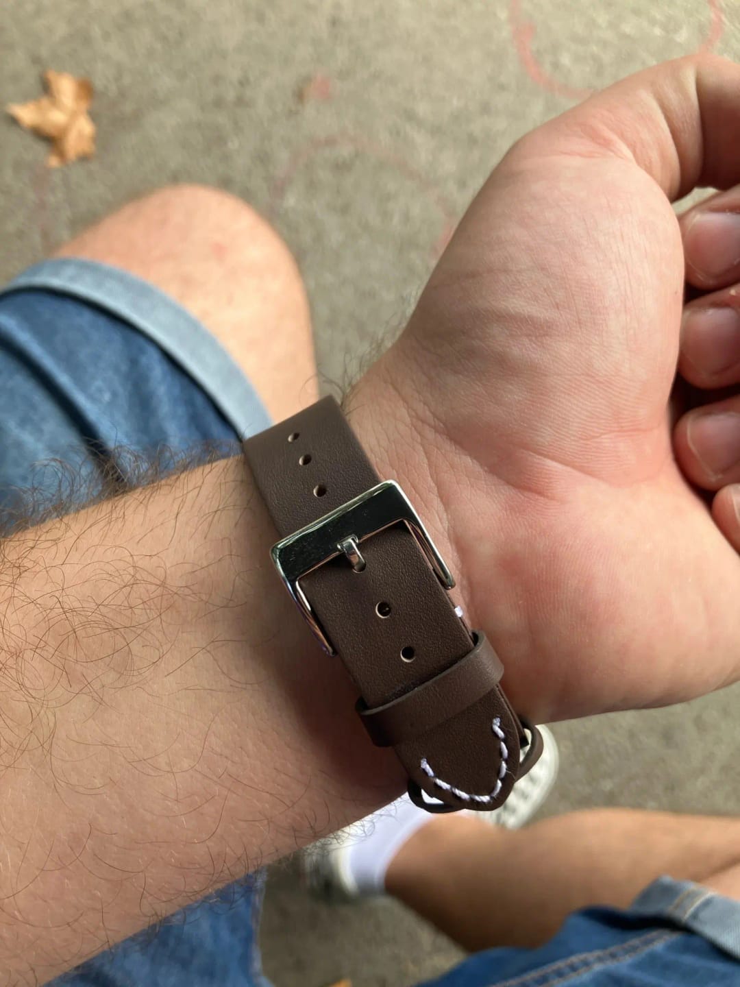 Customer photo review of Suunto Leather Strap - Premium Classic Design for Watches