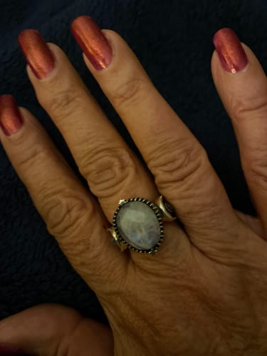 Customer photo review of Moon Moonstone Ring Sterling Silver Ring