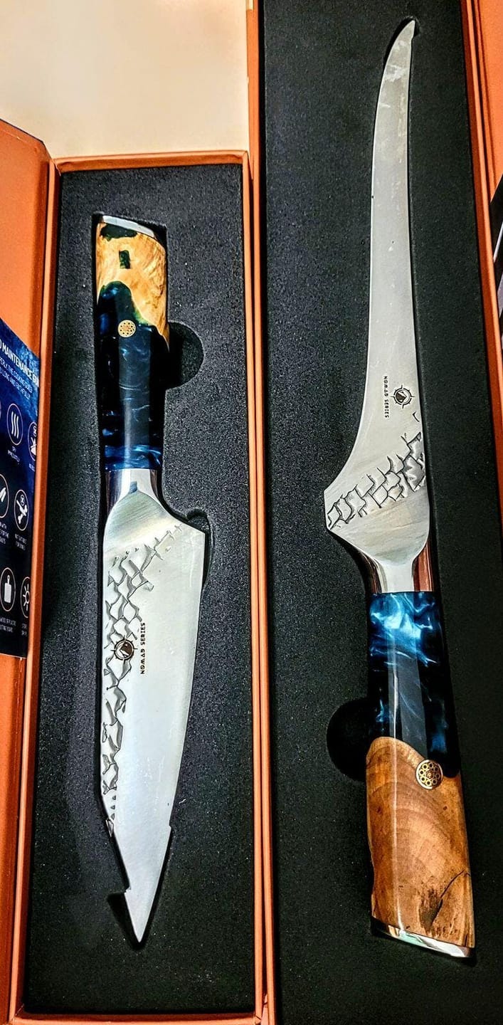 Customer photo review of Aotsuki (青月) Sets - Japanese Damascus Steel Chef’s Knives