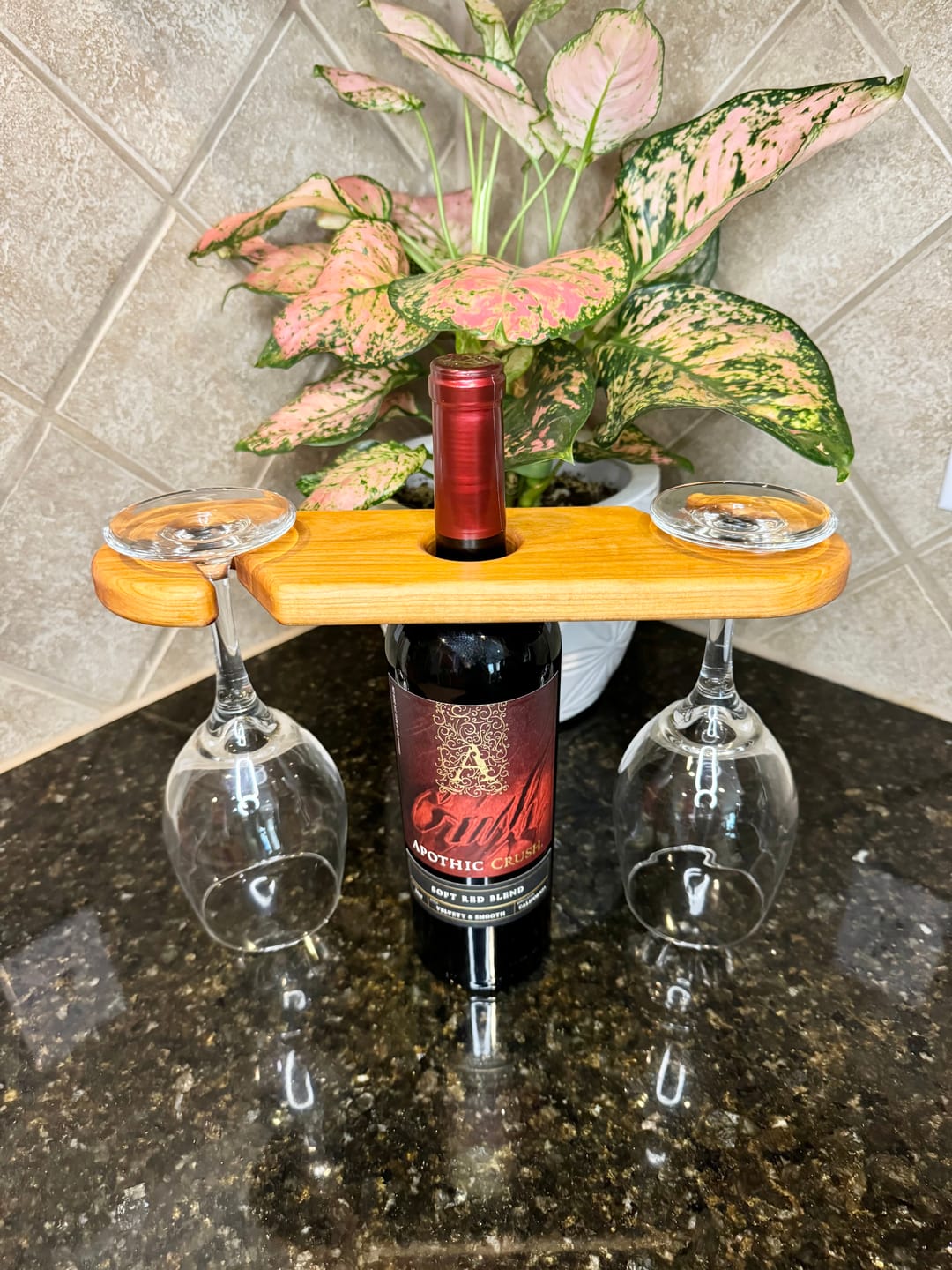 Customer photo review of 12x3.5" Wine Caddy 2 Acrylic Router Template