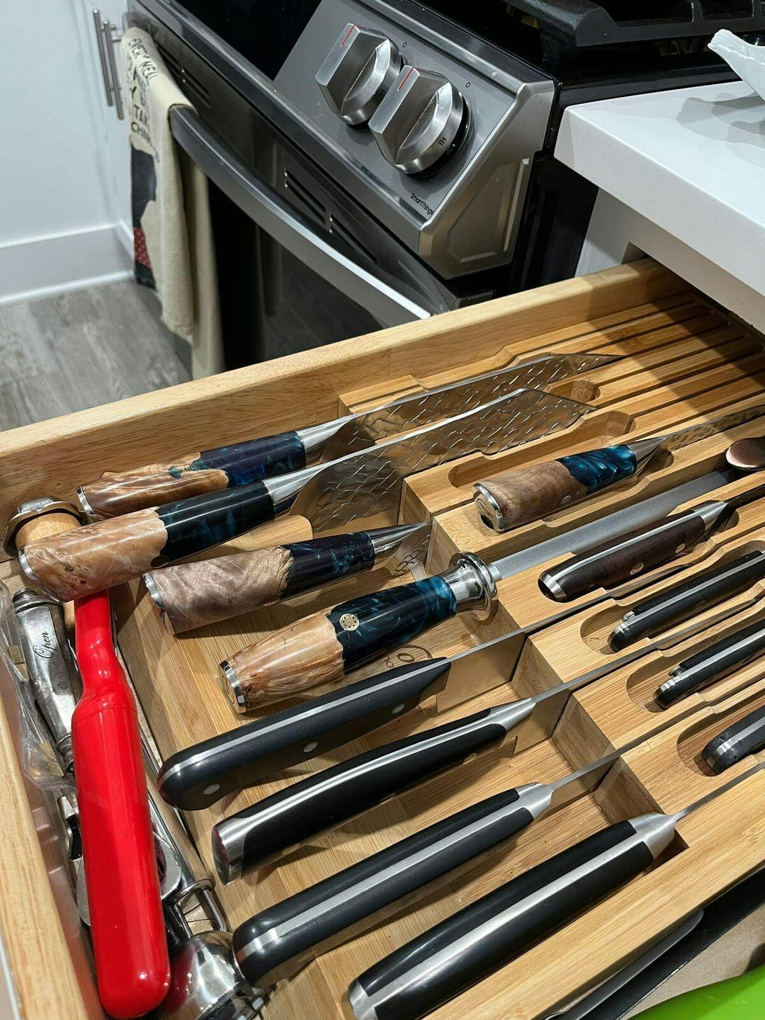 Customer photo review of Aotsuki (青月) Sets - Japanese Damascus Steel Chef’s Knives