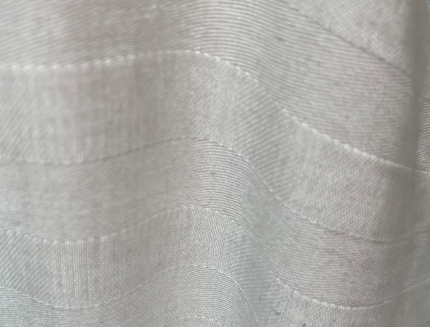 Customer photo review of 100% Cotton Striped White Percale Sheeting Fabric - 118" Wide