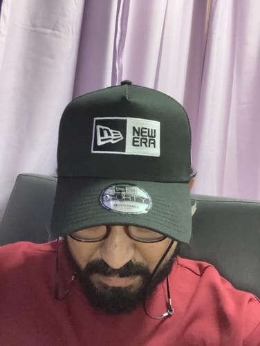 Customer photo review of 9FORTY A-Frame Trucker Box Logo Black Snapback
