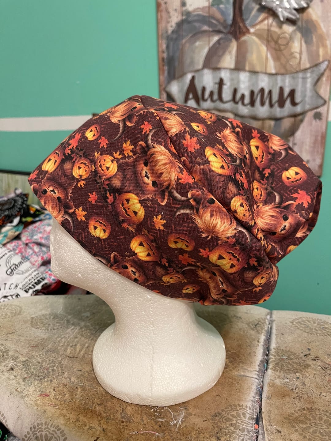 Customer photo review of Highland Halloween Cows Fabric