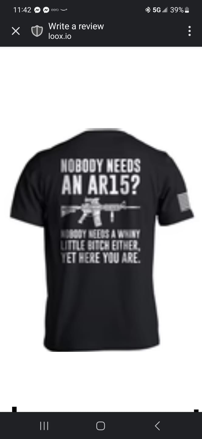 Customer photo review of Nobody Needs An AR15?