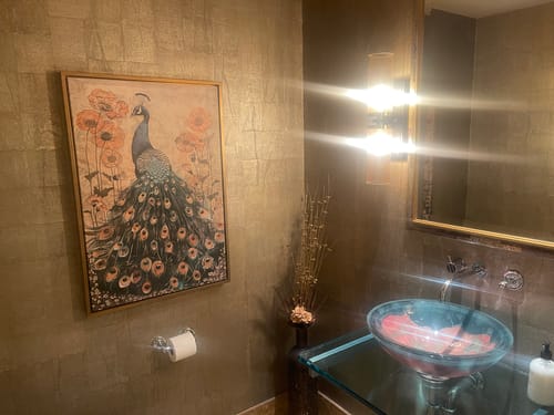 Customer photo review of Vintage Peacock No2 Print