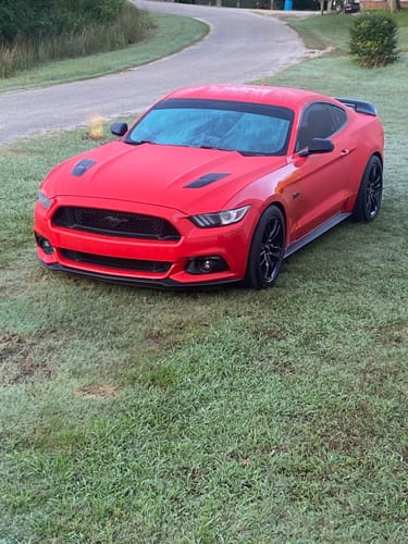 Customer photo review of 2015-2022 Ford Mustang 1" Hubcentric 5X4.5 Wheel Spacers 25MM 14X1.5