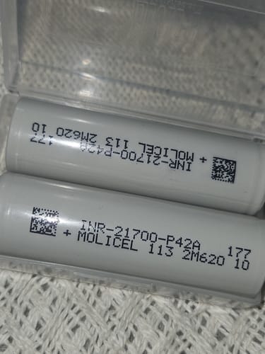 Customer photo review of Molicel P42A 21700 4200mAh 45A Battery