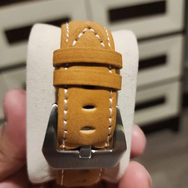 Customer photo review of Samsung Galaxy Watch Leather Band - Classic Genuine Design