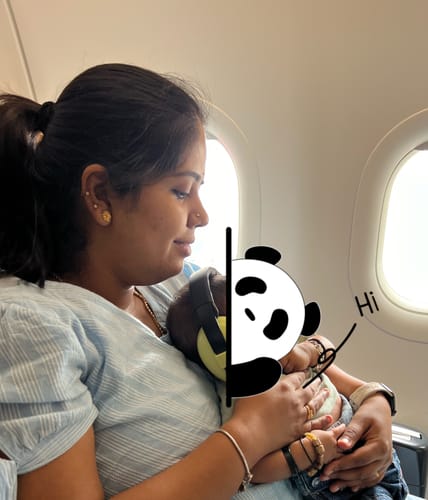 Customer photo review of Light Blue & White Lines Handloom Maxi