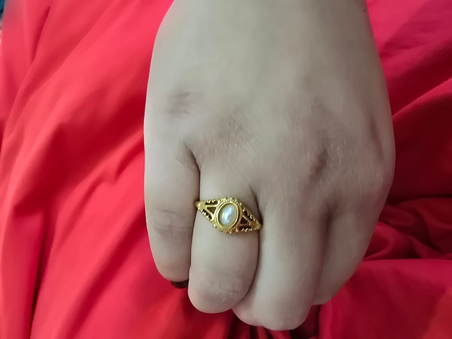 Customer photo review of Vintage Royal Pearl Ring