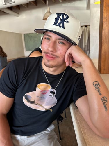 Customer photo review of 'Shot of Espresso' premium baby tee