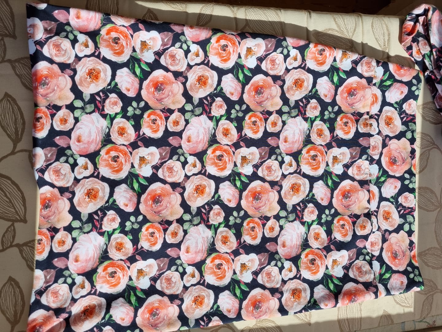 Customer photo review of Bloomed Roses Cotton Jersey Fabric