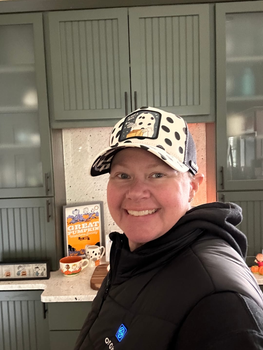 Customer photo review of OVERLORD X Peanuts: "I Got A Rock" Trucker Cap