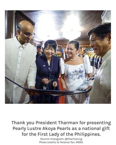 Customer photo review of 18k Gold Top Grading Aurora HANADAMA Akoya Pearl Necklace KN00025