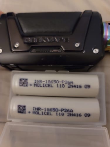 Customer photo review of Molicel P26A 18650 2600mAh 35A Battery