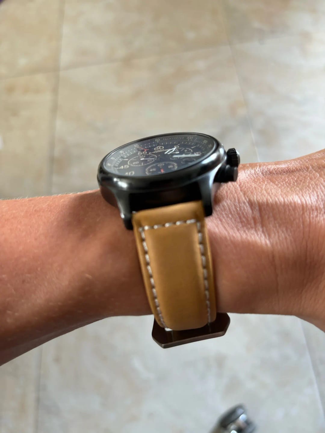 Customer photo review of Ticwatch Leather Band - Stylish, Premium, Modern Design