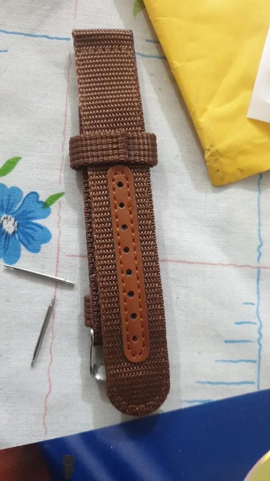 Customer photo review of Ticwatch Nylon and Leather Band Eco-Friendly Stylish Design